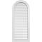 Ekena Millwork Round Top Surface Mount PVC Gable Vent: Functional, w/ 2"W x 2"P Brickmould Sill Frame, 18"W x 42"H GVPRT18X4203SF - alternate 1